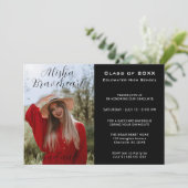 High School Foto Afstuderen Party Uitnodiging (Staand voorkant)