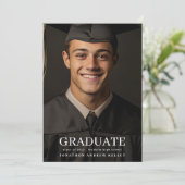 High School Fototypografie Afstuderen Aankondiging (Staand voorkant)