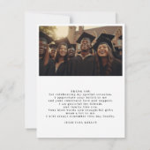 High School fototypografie Afstuderen Bedankkaart (Achterkant)