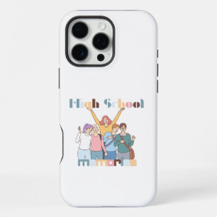 High School Herinneringen Vrienden Illustratie iPhone 16 Pro Max Hoesje