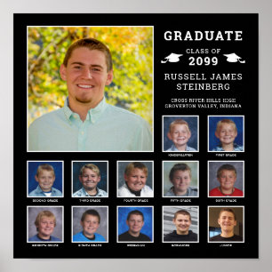 High School K-12 Fotocollage Aangepaste kleuren Poster