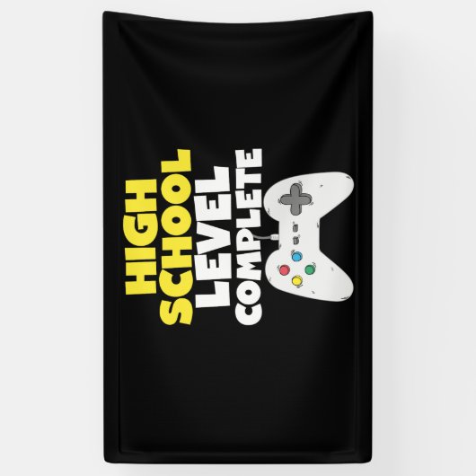 High School Level Complete Graduation Spandoek (Verticaal)