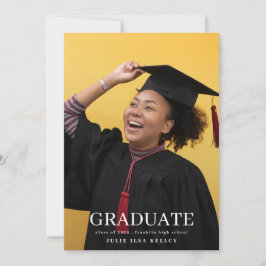 High School Multi 4 foto typografie Afstuderen Aankondiging