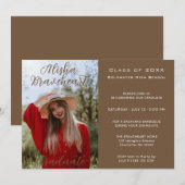 High School Photo Graduation Party Invitation (Devant / Derrière)