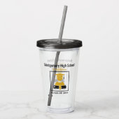 High School Reunion Custom Black Gold Acryl Drinkbeker (Achterkant)