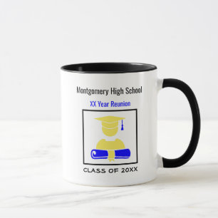 High School Reunion Custom Blue en Yellow Mok