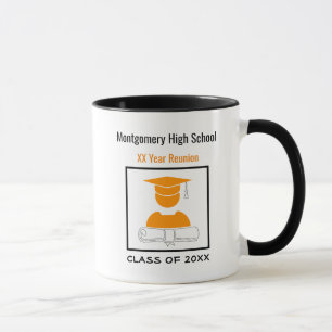 High School Reunion Custom Oranje White Mok