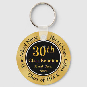 High School Reunion voor zwarte en gouden scholen Sleutelhanger