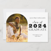 High School Senior Arch One-Photo Afstuderen Aankondiging (Voorkant)