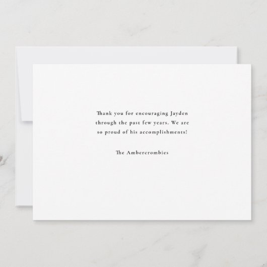 High School Senior Arch One-Photo Afstuderen Aankondiging (Achterkant)