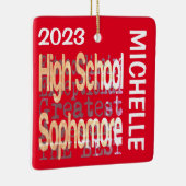 High School Sophomore Extraordinaire CUSTOM Keramisch Ornament (Rechts)