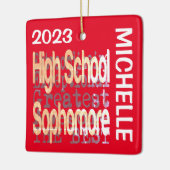 High School Sophomore Extraordinaire CUSTOM Keramisch Ornament (Links)