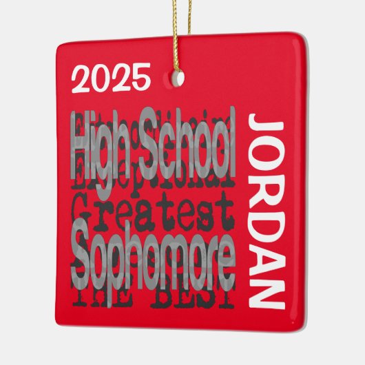 High School Sophomore Extraordinaire CUSTOM Keramisch Ornament (Links)