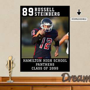 High School Sports Senior Afstuderen One Foto Poster