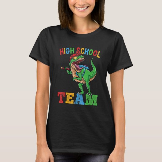 High School Team Rex Dinosaur Back To School Boys T-shirt (Voorkant)
