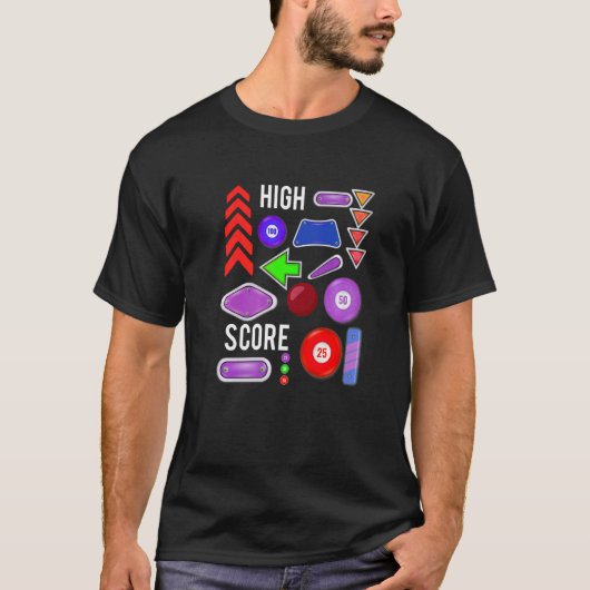 High Score Pinball  T-shirt (Voorkant)