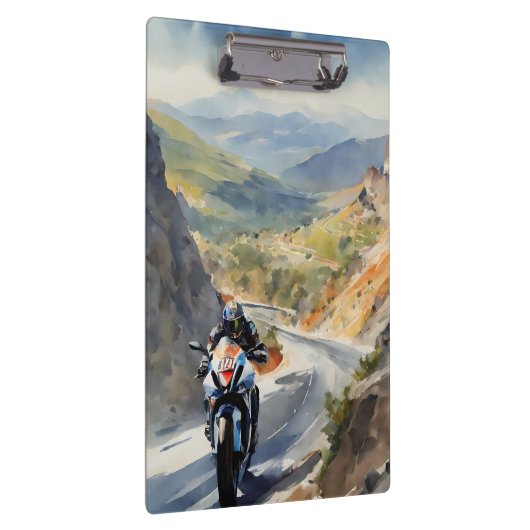 High-Speed avontuur in een levendig berglandschap Klembord (Rechts)