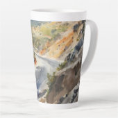 High-Speed avontuur in een levendig berglandschap Latte Mok (Rechterhoek)