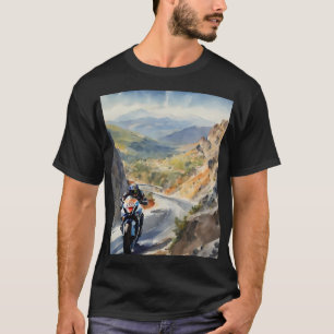 High-Speed avontuur in een levendig berglandschap T-shirt