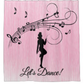 High Step Dance Custom Text Pink Showgordel Douchegordijn (Voorkant)
