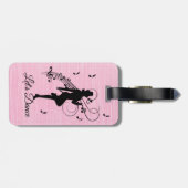 High-step dansen naar de muziek bagagelabel (Achterkant horizontaal)