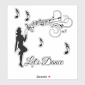High-step dansen naar de muziek sticker (Vel)