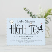 High Tea baby shower uitnodiging (Staand voorkant)