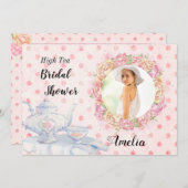 High Tea Foto Bruids Douche Uitnodiging (Voorkant / Achterkant)