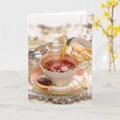 High Tea Kaart (Gele Bloem)