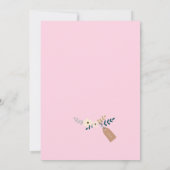 High Tea party Bridal Douche invitation couleur ro (Dos)