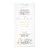 High Tea Party Cafe en Restaurant Menu Kaart (Achterkant)