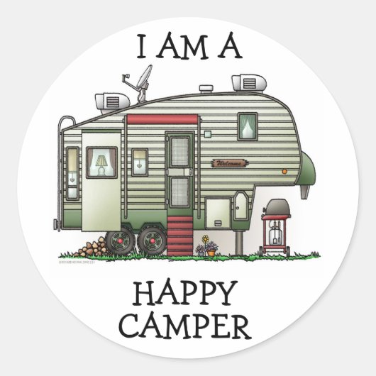 High Tech 5th Wheel Ronde Sticker (Voorkant)