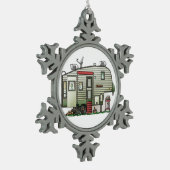 High Tech 5th Wheel Tin Sneeuwvlok Ornament (Links)