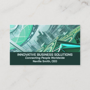 High Tech Business Cityscape Visitekaartje