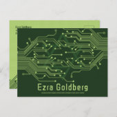High Tech Computer Circuit Board Bar Mitzvah Briefkaart (Voorkant / Achterkant)