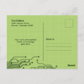 High Tech Computer Circuit Board Bar Mitzvah Briefkaart (Achterkant)