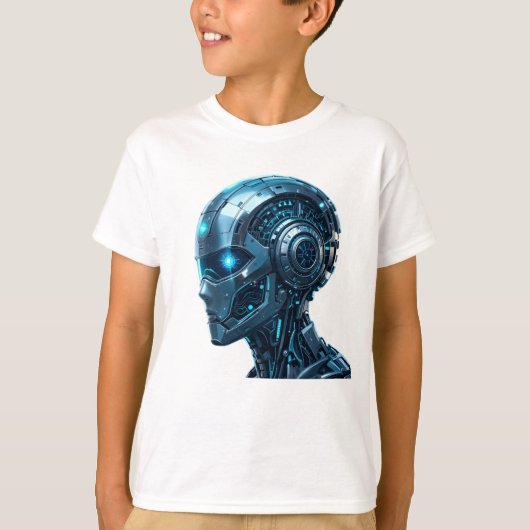 High-Tech Holografisch & Metaalontwerp T-shirt (Voorkant)