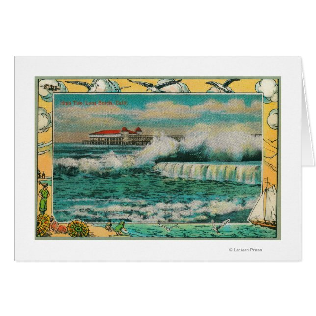 High Tide at Long Beach, Californië (Voorkant Horizontaal)
