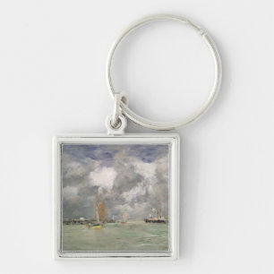 High Tide at Trouville, c.1892-96 (olie op het pan Sleutelhanger