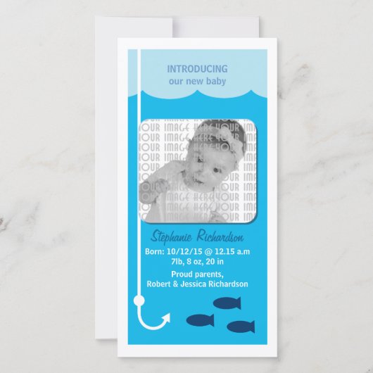 High Tide Fishing Baby Faire-part (Devant)