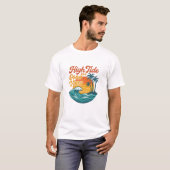 High Tide & Good Vibes – Surf Sunset T-shirt (Voorkant volledig)