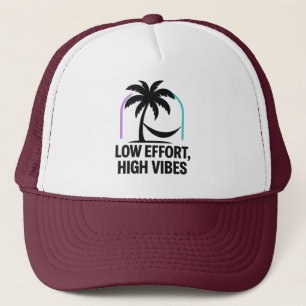 High Vibes Trucker Hat – Neon Palm Chill Gift Pet