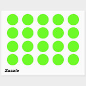 High Visibility Neon Green Ronde Sticker (Vel)