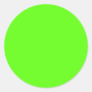 High Visibility Neon Green Ronde Sticker