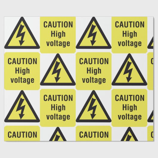 High Voltage-Caution Cadeaupapier (Vlak)