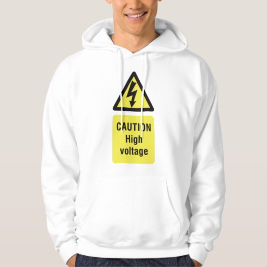 High Voltage-Caution Hoodie (Voorkant)