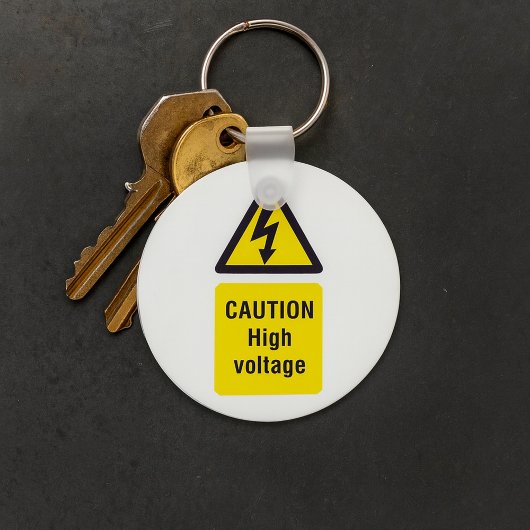 High Voltage-Caution Sleutelhanger