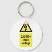 High Voltage-Caution Sleutelhanger (Voorkant)