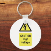 High Voltage-Caution Sleutelhanger (Voorkant)