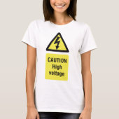 High Voltage-Caution T-shirt (Voorkant)